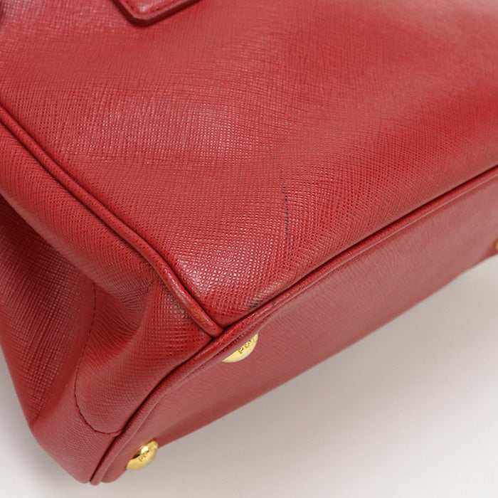 PRADA 1BA863 Medium bag Galleria Tote Bag shoulder bag leather red Women
