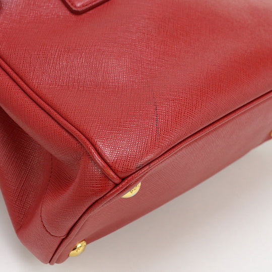 PRADA 1BA863 Medium bag Galleria Tote Bag shoulder bag leather red Women