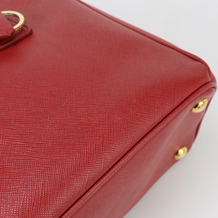 PRADA 1BA863 Medium bag Galleria Tote Bag shoulder bag leather red Women