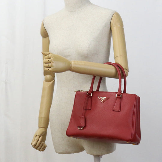 PRADA 1BA863 Medium bag Galleria Tote Bag shoulder bag leather red Women