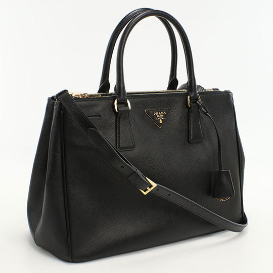 PRADA BN1801 Tote Bag Galleria Saphirnolux 2WAY Tote Bag leather black Women
