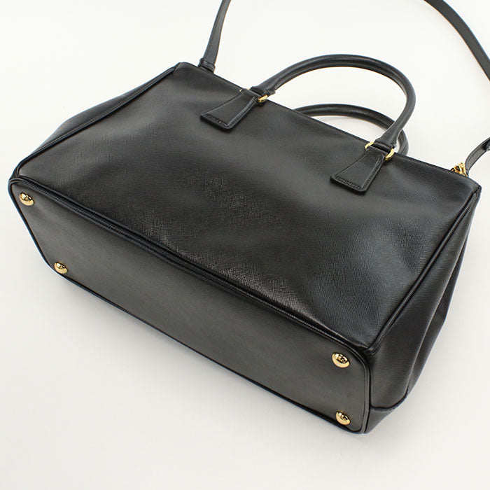 PRADA BN1801 Tote Bag Galleria Saphirnolux 2WAY Tote Bag leather black Women
