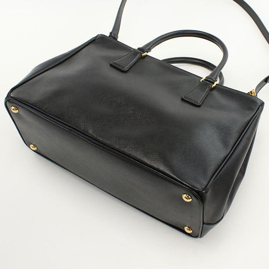 PRADA BN1801 Tote Bag Galleria Saphirnolux 2WAY Tote Bag leather black Women