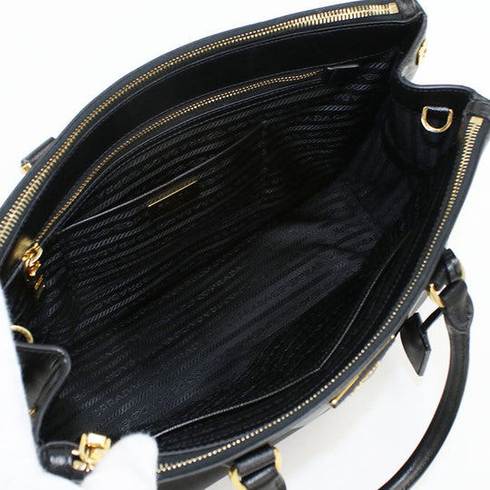 PRADA BN1801 Tote Bag Galleria Saphirnolux 2WAY Tote Bag leather black Women