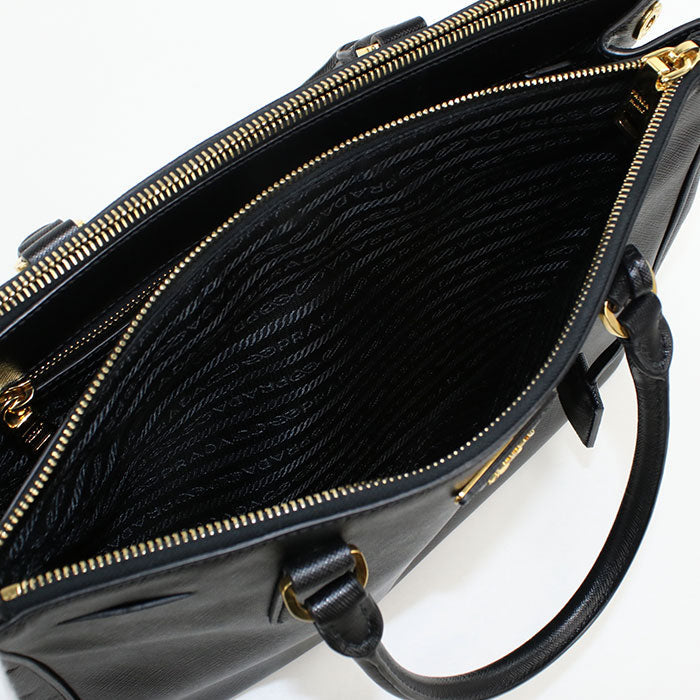 PRADA BN1801 Tote Bag Galleria Saphirnolux 2WAY Tote Bag leather black Women