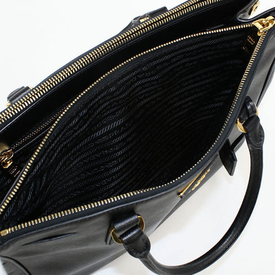 PRADA BN1801 Tote Bag Galleria Saphirnolux 2WAY Tote Bag leather black Women