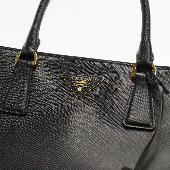 PRADA BN1801 Tote Bag Galleria Saphirnolux 2WAY Tote Bag leather black Women