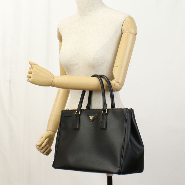 PRADA BN1801 Tote Bag Galleria Saphirnolux 2WAY Tote Bag leather black Women