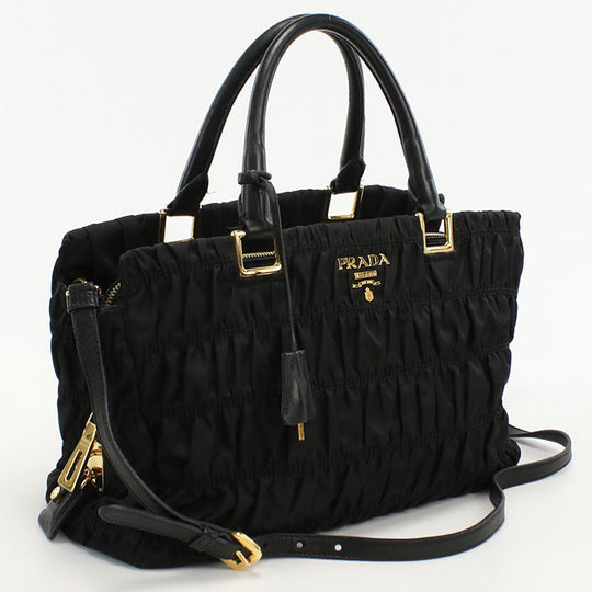 PRADA PR87501 2WAY Tote Bag Nylon Black Women
