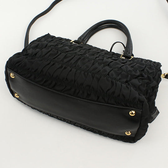 PRADA PR87501 2WAY Tote Bag Nylon Black Women