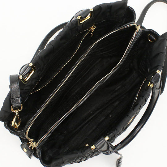 PRADA PR87501 2WAY Tote Bag Nylon Black Women