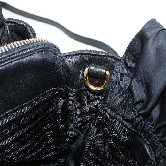 PRADA PR87501 2WAY Tote Bag Nylon Black Women