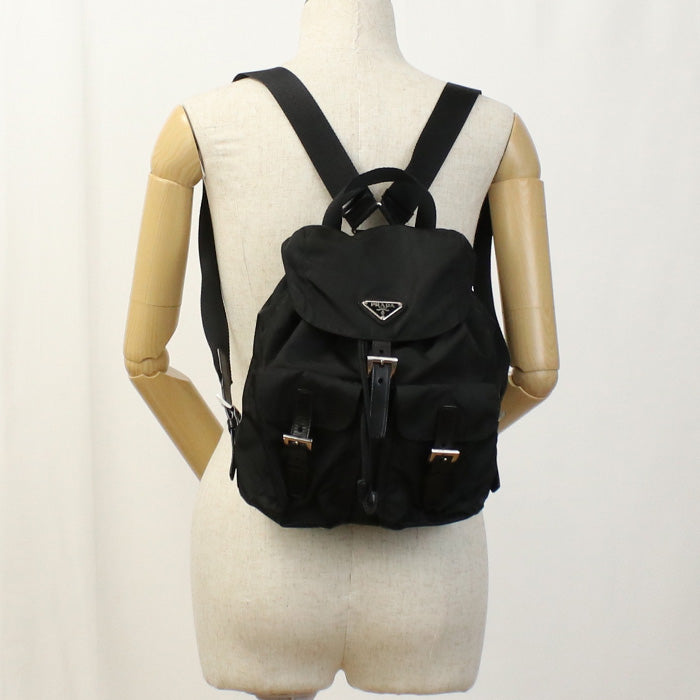 PRADA PR87603 backpack small  Nylon BLACK Women