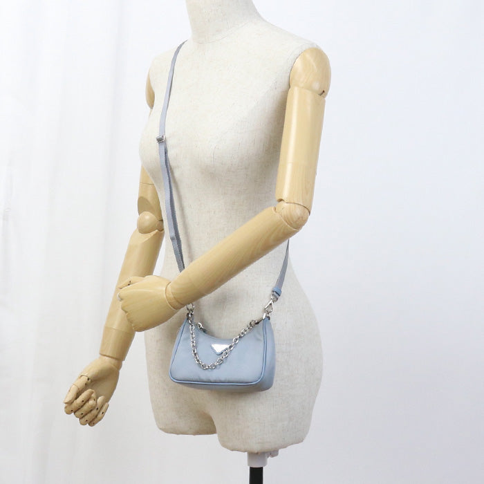 PRADA 2WAYShoulder Bag Diagonal shoulder bag Shoulder Bag Nylon blue Women