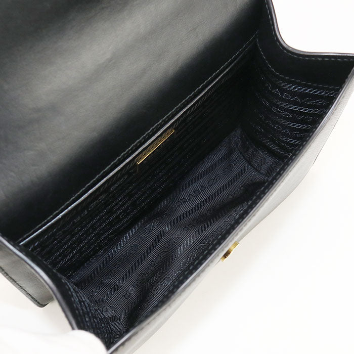 PRADA 1BD200 2EDV F0002 Shoulder Bag Safiano ChainShoulder Bag leather black Women