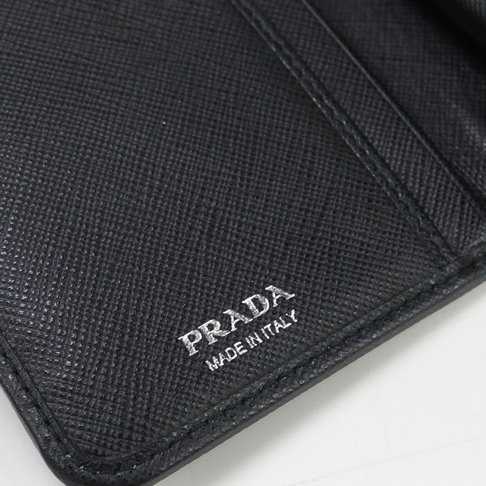 PRADA 1ML225 074 F0002 Bi-fold wallet Triangle Wallet/Folding Wallet Nylon black Women