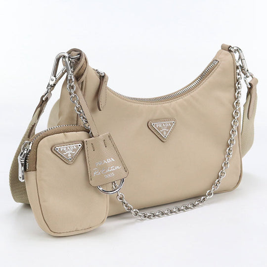 PRADA 1BH204 Shoulder Bag Re-Edition 2005 Re-Nylon 2way Shoulder Bag Nylon beige Women