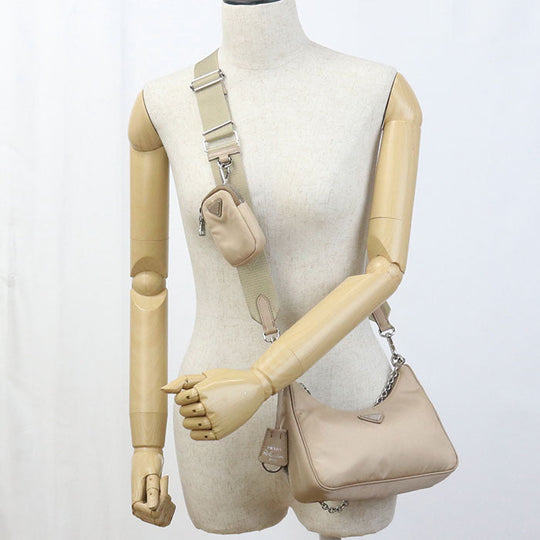 PRADA 1BH204 Shoulder Bag Re-Edition 2005 Re-Nylon 2way Shoulder Bag Nylon beige Women