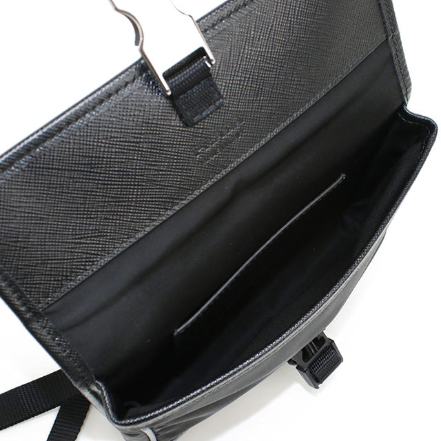 PRADA 2ZH108 Shoulder bag Re-NyloNx Saffiano Smartphone case Nylon, leather black unisex