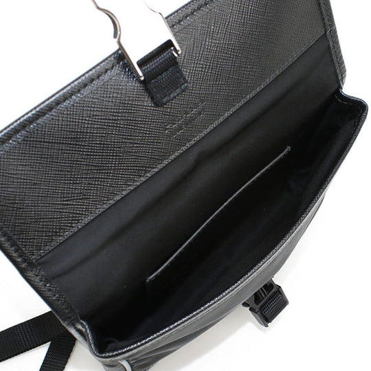 PRADA 2ZH108 Shoulder bag Re-NyloNx Saffiano Smartphone case Nylon, leather black unisex