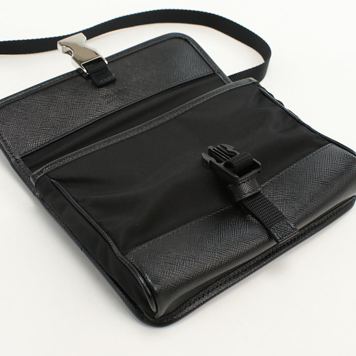 PRADA 2ZH108 Shoulder bag Re-NyloNx Saffiano Smartphone case Nylon, leather black unisex