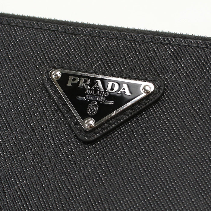 PRADA 2VF030 Clutch bag Safiano Second bag leather black mens