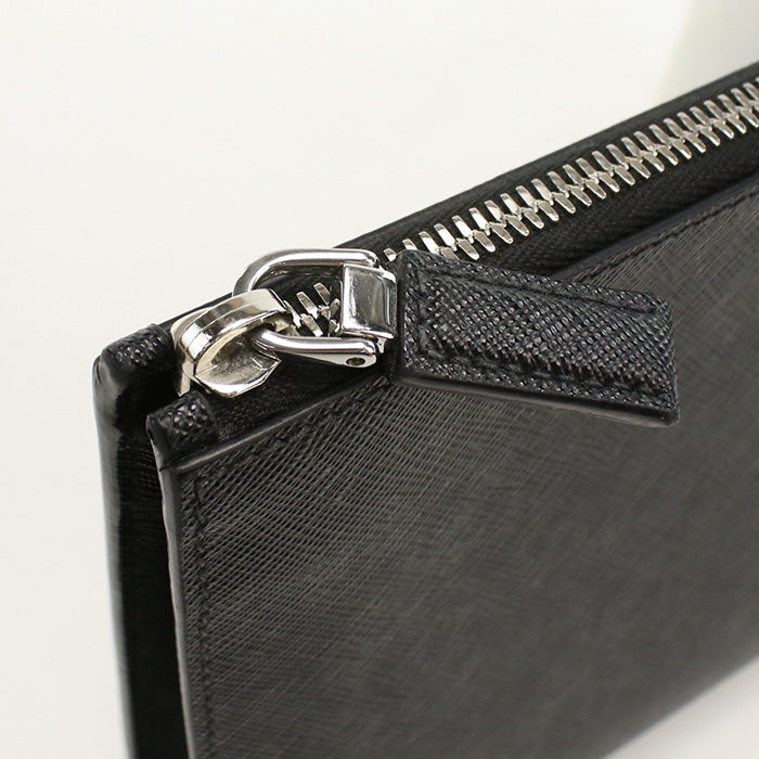 PRADA 2VF030 Clutch bag Safiano Second bag leather black mens