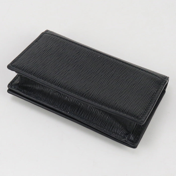 PRADA 1MC122 Business card holder Safiano Triangle Card Case leather black unisex
