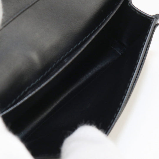 PRADA 1MC122 Business card holder Safiano Triangle Card Case leather black unisex