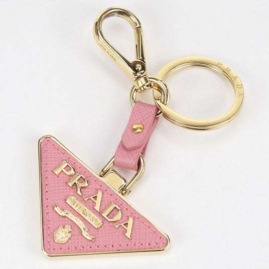 PRADA 1PP128 053 F0442 Safiano leather Key ring metal/leather pink Women