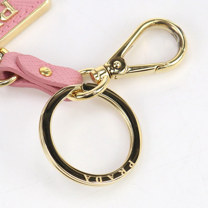 PRADA 1PP128 053 F0442 Safiano leather Key ring metal/leather pink Women