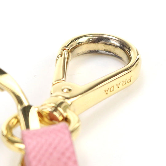 PRADA 1PP128 053 F0442 Safiano leather Key ring metal/leather pink Women