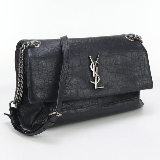 SAINT LAURENT 620663 Shoulder Bag ChainShoulder Bag Embossed leather black Women