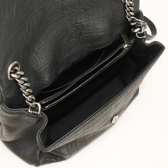 SAINT LAURENT 620663 Shoulder Bag ChainShoulder Bag Embossed leather black Women