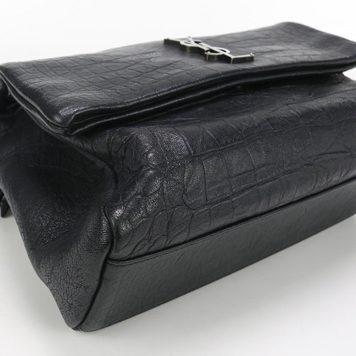 SAINT LAURENT 620663 Shoulder Bag ChainShoulder Bag Embossed leather black Women