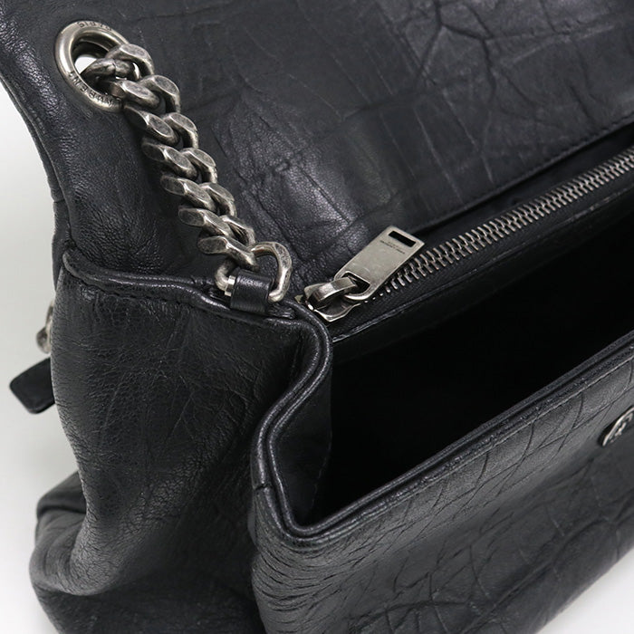 SAINT LAURENT 620663 Shoulder Bag ChainShoulder Bag Embossed leather black Women