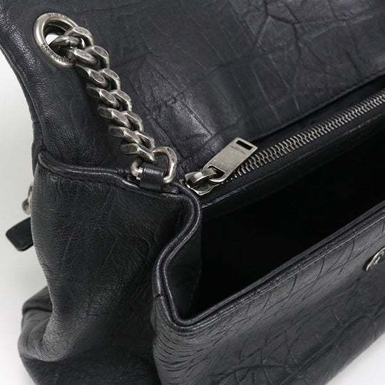 SAINT LAURENT 620663 Shoulder Bag ChainShoulder Bag Embossed leather black Women