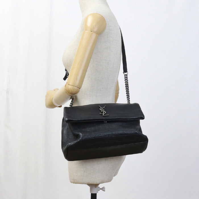 SAINT LAURENT 620663 Shoulder Bag ChainShoulder Bag Embossed leather black Women