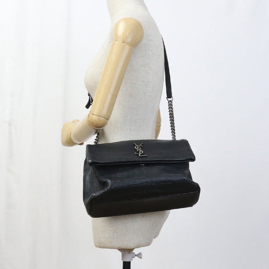 SAINT LAURENT 620663 Shoulder Bag ChainShoulder Bag Embossed leather black Women