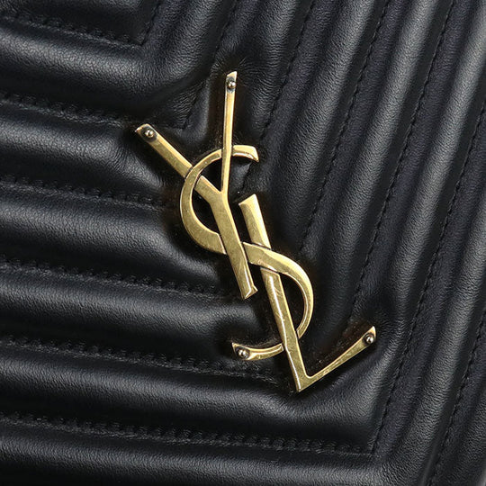 SAINT LAURENT 612544 Shoulder Bag Roux quilting leather black Women
