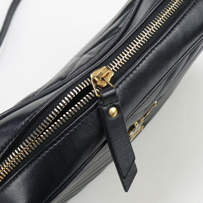 SAINT LAURENT 612544 Shoulder Bag Roux quilting leather black Women