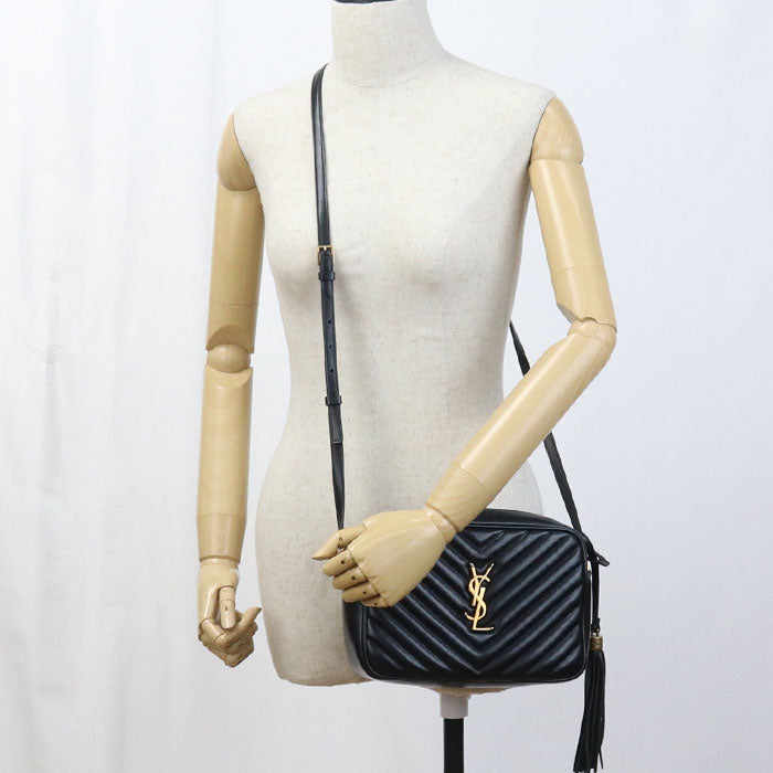 SAINT LAURENT 612544 Shoulder Bag Roux quilting leather black Women