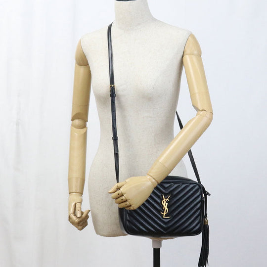SAINT LAURENT 612544 Shoulder Bag Roux quilting leather black Women
