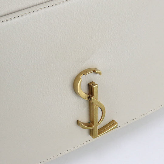 SAINT LAURENT 532750 Shoulder Bag Cassandra Chainbag leather ivory Women