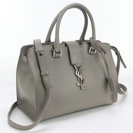 SAINT LAURENT LTH424868 Handbag Baby mosquito bus 2way handbag leather gray Women