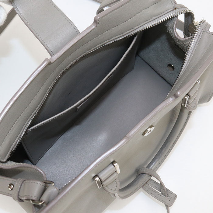 SAINT LAURENT LTH424868 Handbag Baby mosquito bus 2way handbag leather gray Women
