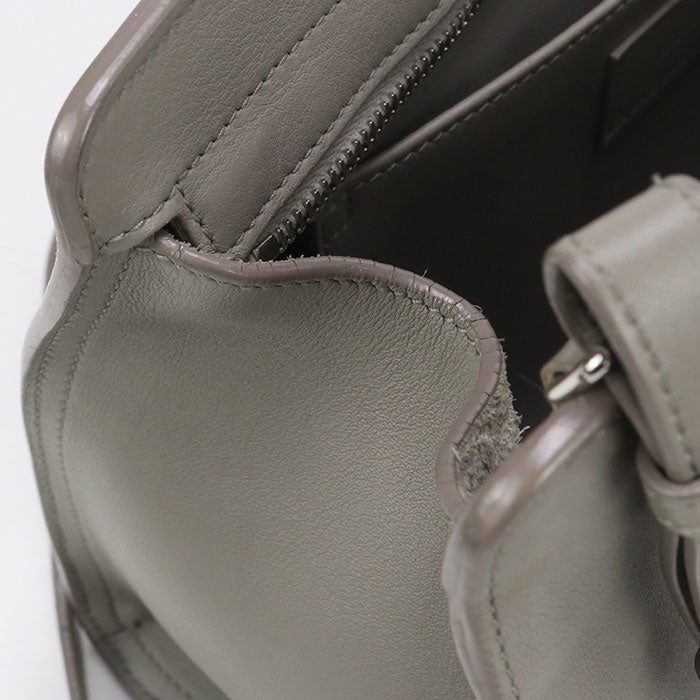 SAINT LAURENT LTH424868 Handbag Baby mosquito bus 2way handbag leather gray Women