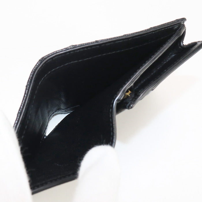 SAINT LAURENT SL89281 Monogram wallet Folded wallet Calfskin Black Women